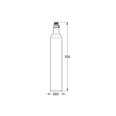 Blue балон з вуглекислим газом CO2, 1 шт. - 425 гр (40920000) Blue балон з вуглекислим газом CO2, 1 шт. - 425 гр (40920000)