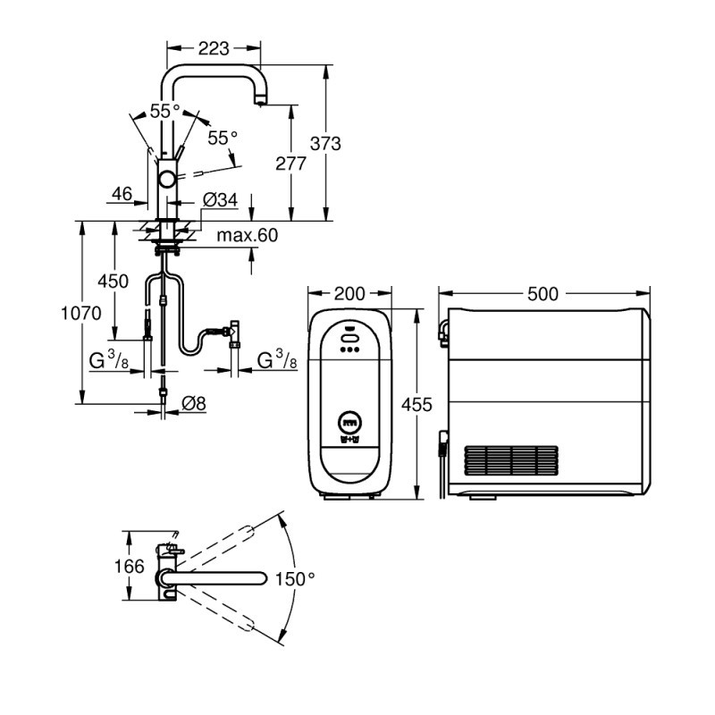 GROHE Blue Home Стартовий комплект, U-вилив (31456001)