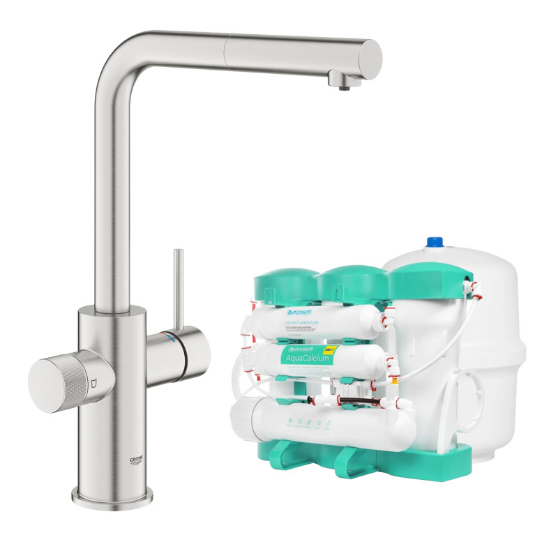 Blue Pure Minta змішувач з фільтром зворотного осмосу Ecosoft P’URE AQUACALCIUM Mint (MO67530601DC)