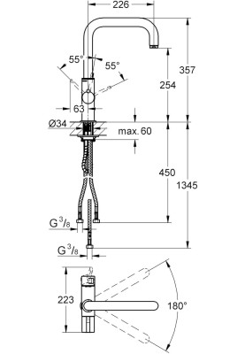 GROHE Red Змішувач одноважільний для мийки Bi-Flow (30097000)