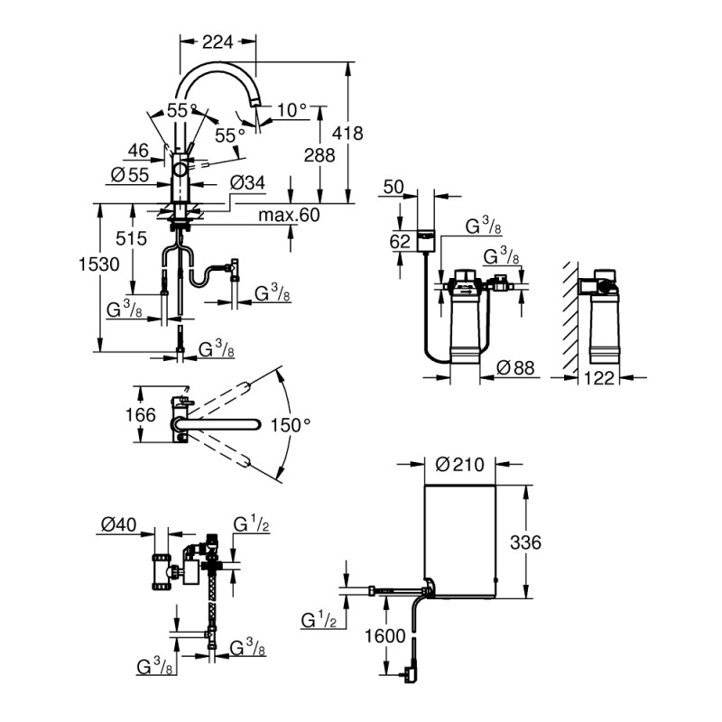 GROHE Red Duo Змішувач і бойлерна система M-size (30083001)