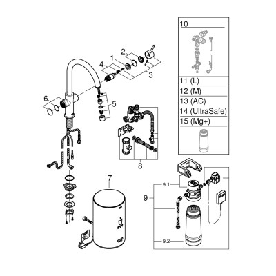 GROHE Red Duo Змішувач і бойлерна система M-size (30083001)