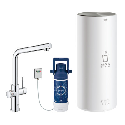 Стартовий комплект Grohe Red DUO з бойлером розміру L і змішувачем, вилив L, хром (30325001)