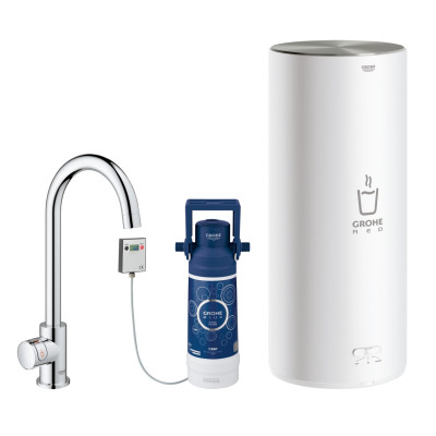 Стартовий комплект Grohe Red MONO з бойлером розміру L і краном, вилив С, хром (30080001)
