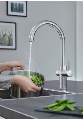 Стартовий комплект Grohe Red DUO з бойлером розміру L і змішувачем, вилив С, хром (30079001)