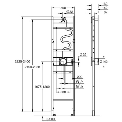 Rapido Shower Frame Інсталяція для встановлення душової системи (1039939990)