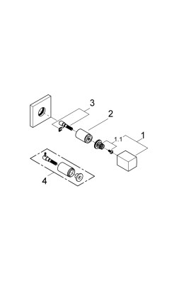 Eurocube Накладна панель для прихованого вентиля (19910000)