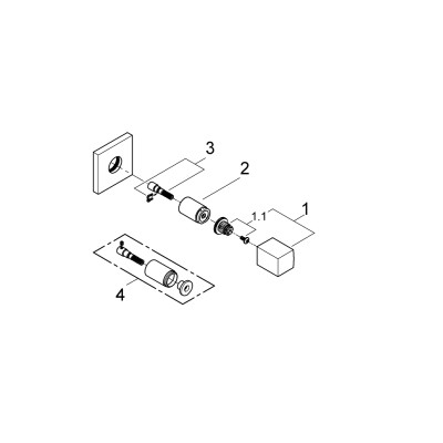 Eurocube Накладна панель для прихованого вентиля (19910000)