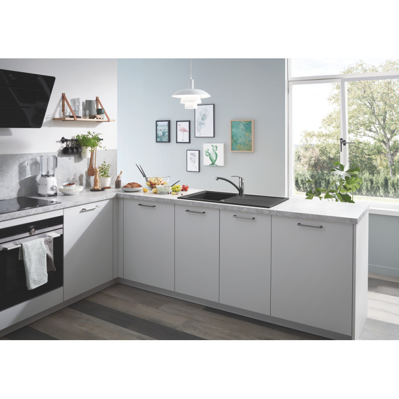 Мийка для кухні 860 х 500 мм, Granite Black (31640AP0)