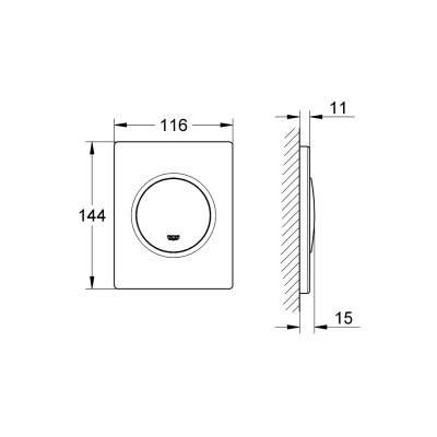 Nova Cosmopolitan Накладна панель змиву для пісуару (38804SH0)