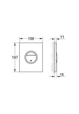 Nova Cosmopolitan Light Накладна панель змиву для унітазу (38809000)