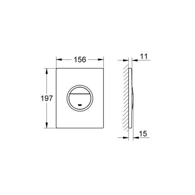 Nova Cosmopolitan Light Накладна панель змиву для унітазу (38809000)