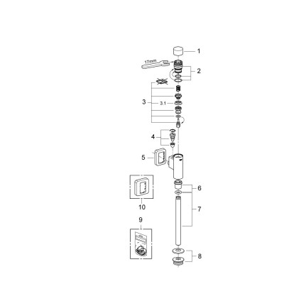 Rondo Змивний пристрій для пісуару, нажимний (37339000)