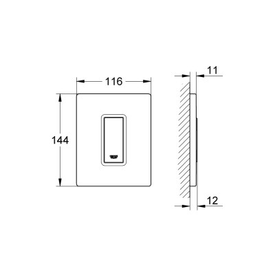 Skate Cosmopolitan Накладна панель для пісуару (38784000)