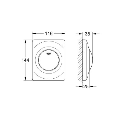 Surf Накладна панель змиву для пісуара (38808SH0)