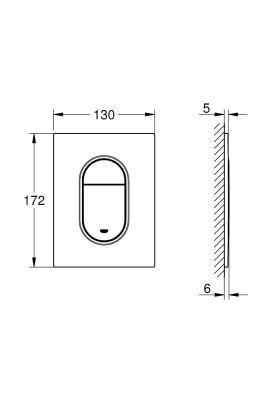 Панель змиву для прихованого бачка GROHE Arena Cosmopolitan S (37624P00)