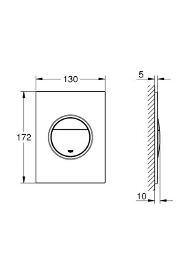 Панель змиву для прихованого бачка GROHE Nova Cosmopolitan S (37601000)