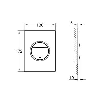 Панель змиву для прихованого бачка GROHE Nova Cosmopolitan S (37601000)