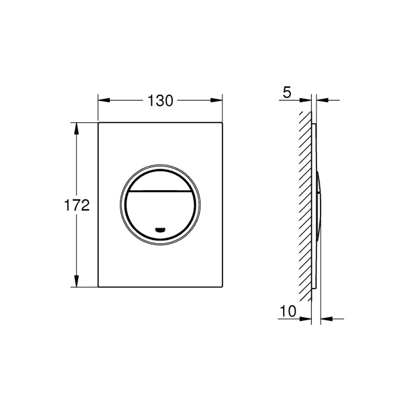 Панель змиву для прихованого бачка GROHE Nova Cosmopolitan S (37601000)