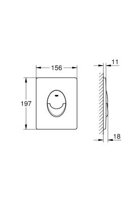 Панель змиву для унітазу GROHE Start вертикальна (38964P00)