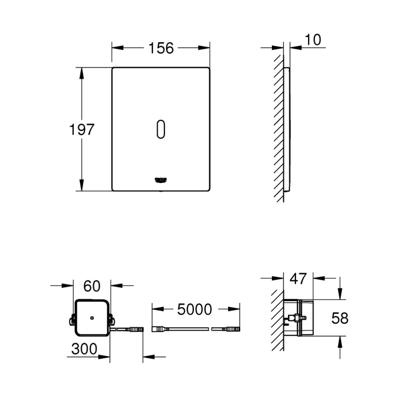 Tectron Bau E Інфрачервона електроніка для змивного бачка унітазу GD 2  (39881SH0)