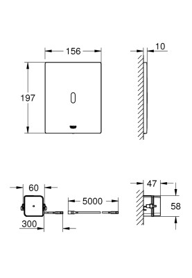 Tectron Bau E Інфрачервона електроніка для змивного бачка унітазу GD 2 (39881KF0)