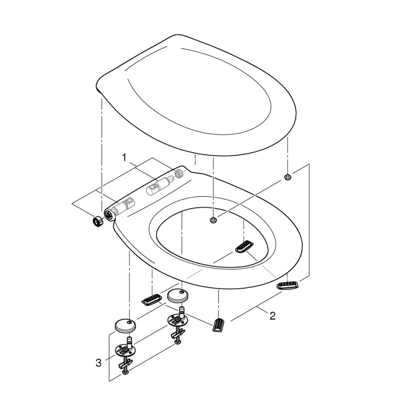 Bau Ceramic Комплект демферів для сидіння та кришки (49530000)
