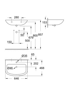 Раковина Bau Ceramic 65 (39420000)