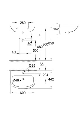 Раковина Bau Ceramic 60 (39421000)