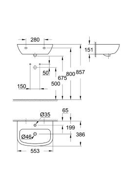 Раковина Bau Ceramic 55 (39440000)