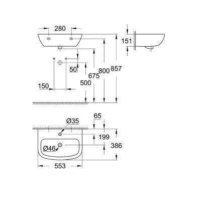 Раковина Bau Ceramic 55 (39440000)