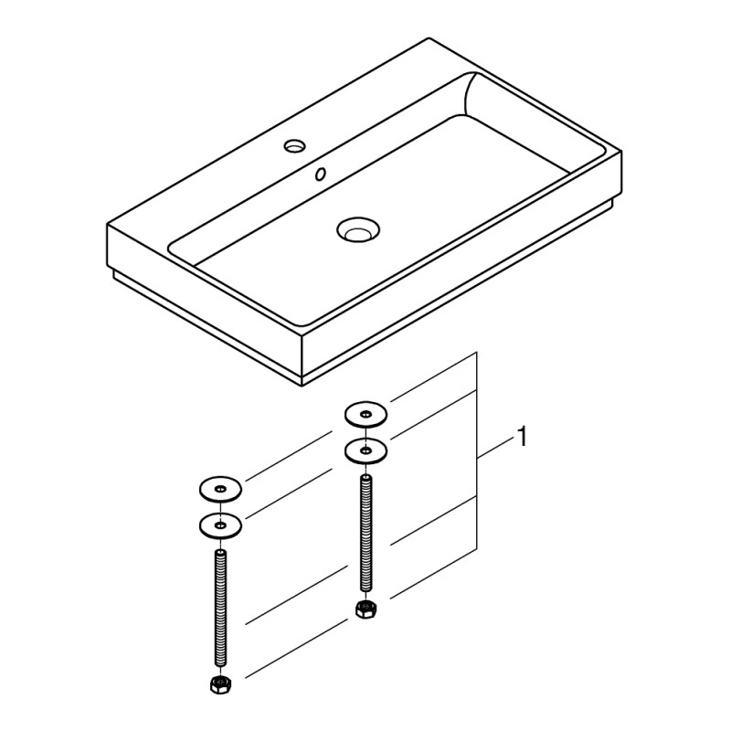 Cube Ceramic Раковина для стільниці накладна 800х490 мм (3947600H)