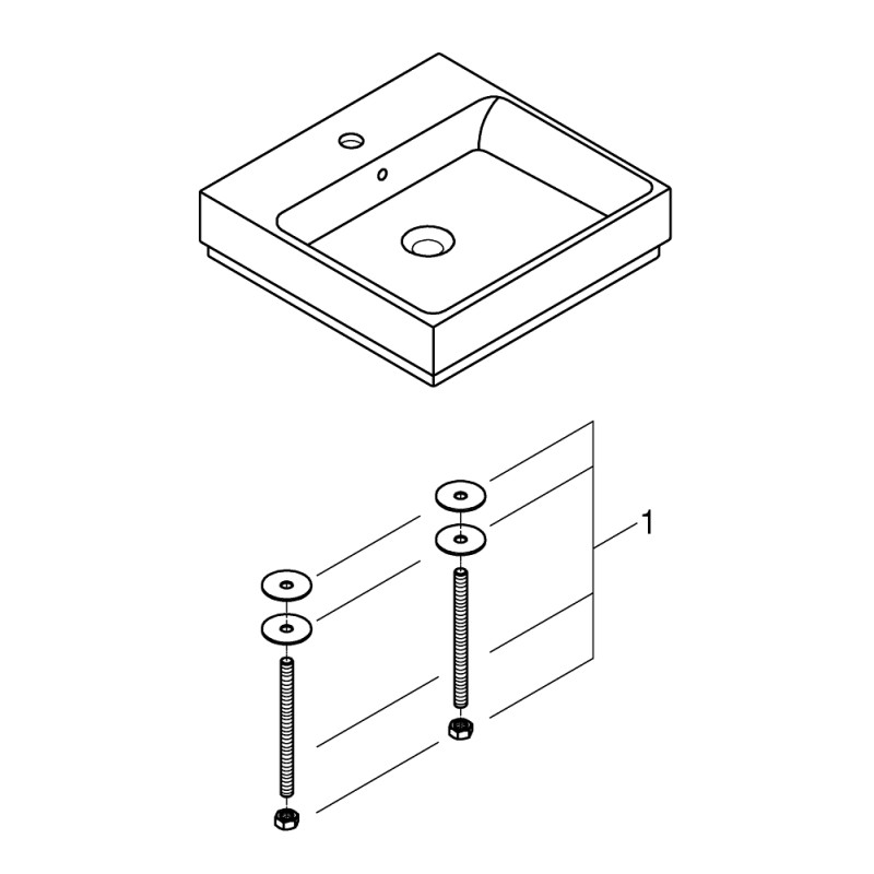 Cube Ceramic Раковина для стільниці накладна 500х490 мм (3947800H)