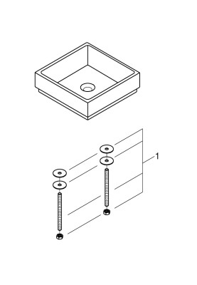Cube Ceramic Раковина на стільницю 400 x 400 мм (3948200H)
