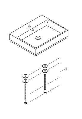 Cube Ceramic Раковина для стільниці накладна 600х490 мм (3947700H)