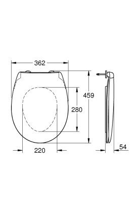 Сидіння для унітазу Bau Ceramic soft close (39493000)