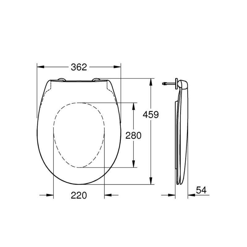 Сидіння для унітазу Bau Ceramic soft close (39493000)