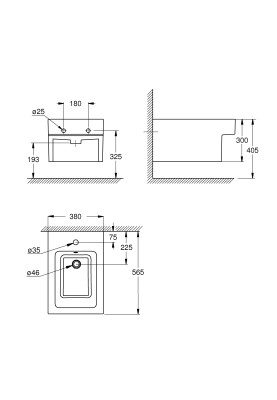 Cube Ceramic Біде настінного монтажу (3948600H)