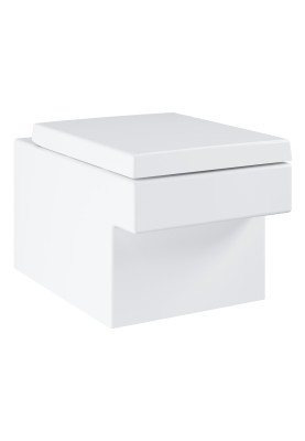 Сидіння для унітазу Cube Ceramic, швидкозйомне з мікроліфтом, альпін-білий (39488000)