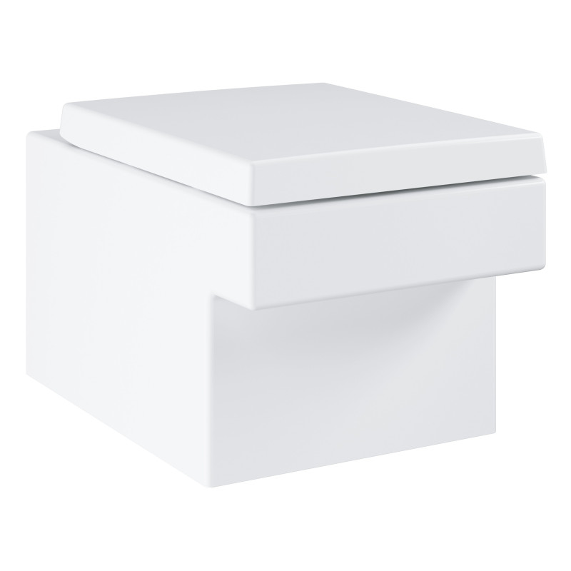 Сидіння для унітазу Cube Ceramic, швидкозйомне з мікроліфтом, альпін-білий (39488000)