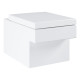 Сидіння для унітазу Cube Ceramic, швидкозйомне з мікроліфтом, альпін-білий (39488000)