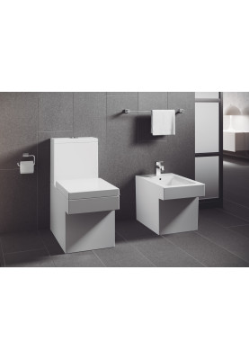Сидіння для унітазу Cube Ceramic, швидкозйомне з мікроліфтом, альпін-білий (39488000)