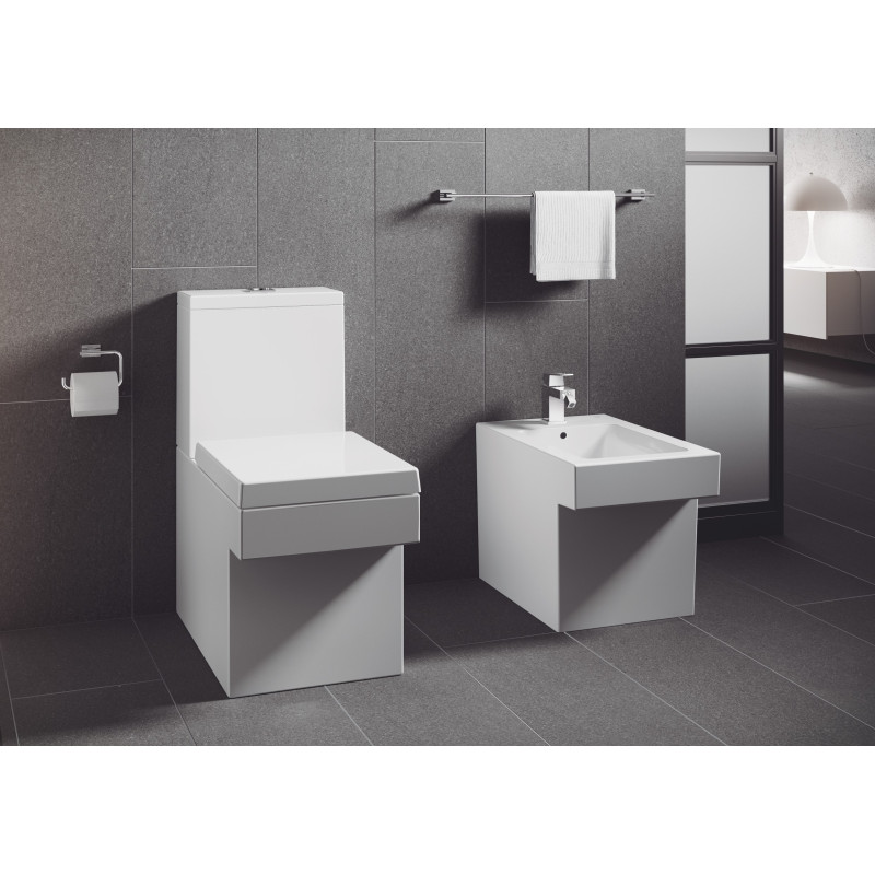 Сидіння для унітазу Cube Ceramic, швидкозйомне з мікроліфтом, альпін-білий (39488000)