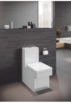 Сидіння для унітазу Cube Ceramic, швидкозйомне з мікроліфтом, альпін-білий (39488000)
