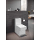 Сидіння для унітазу Cube Ceramic, швидкозйомне з мікроліфтом, альпін-білий (39488000)