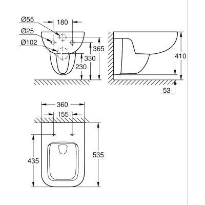 Bau Edge Підвісний унітаз (39809000)
