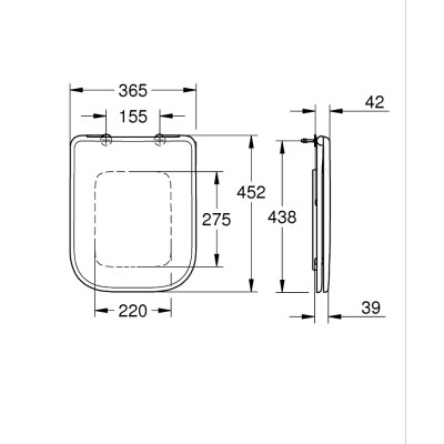 Сидіння для унітазу Bau Edge Ceramic soft close (39813000) Сидіння для унітазу Bau Edge Ceramic soft close (39813000)