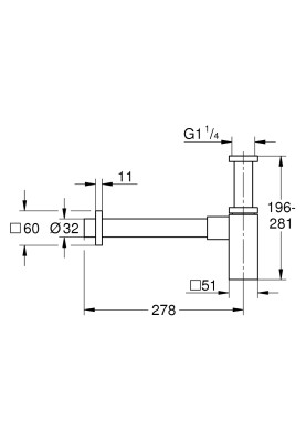 Сифон для раковини 1 1/4" (40564000)