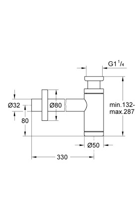 Сифон для раковини 1 1/4" (28912DC0)