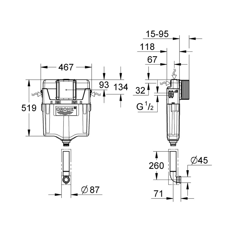 Змивний бачок GD 2 (38661000)